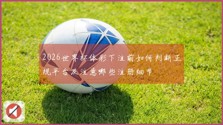 2026世界杯体彩下注前如何判断正规平台及注意哪些注册细节